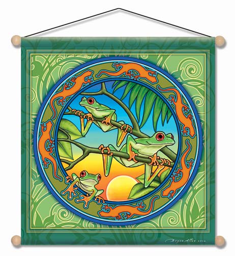 Jungle Sunrise Meditation Banner by Bryon Allen of Mandala Arts
