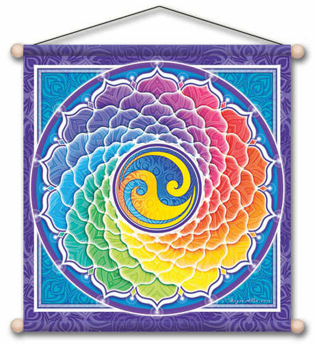 TB28 Rainbow Spiral Temple Banner