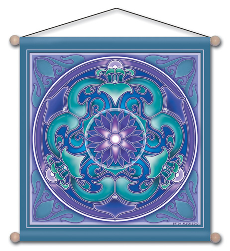 Mandala Arts Nouveau Lotus Meditation Banner