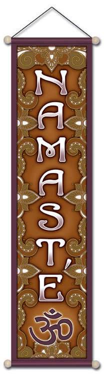 Namaste Om Affirmation Banner by Bryon Allen of Mandala Arts