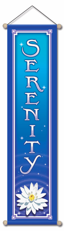 Serenity Affirmation Banner by Bryon Allen of Mandala Arts