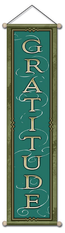 Gratitude Affirmation Banner by Bryon Allen of Mandala Arts