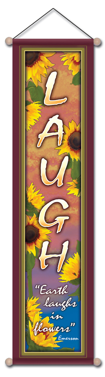 Laugh Affirmation Banner by Bryon Allen of Mandala Arts