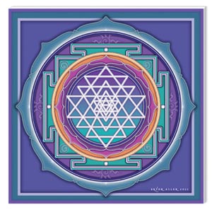 Mandala Arts Sri Yantra Coaster Tile